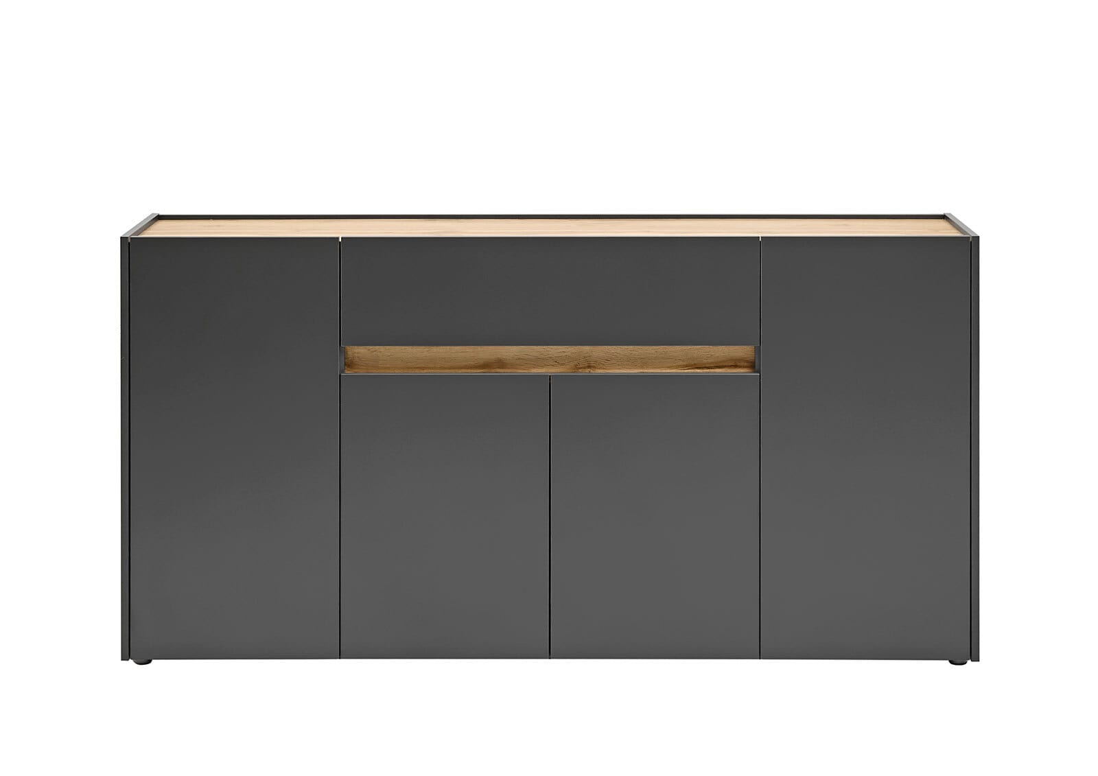 Sideboard City Anthrazit matt/Wotan Eiche Dekor 170x87x40cm