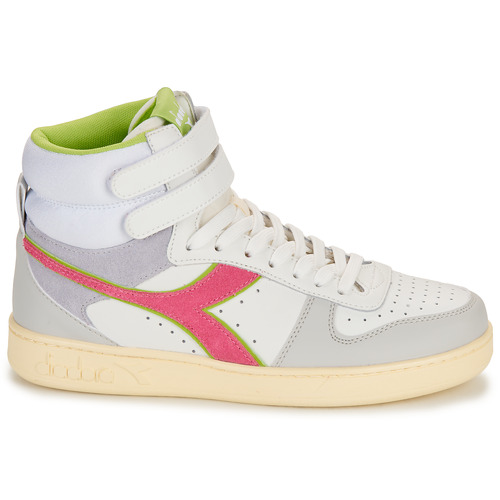 Diadora - MAGIC BASKET MID - Blanc / Gris / Rose