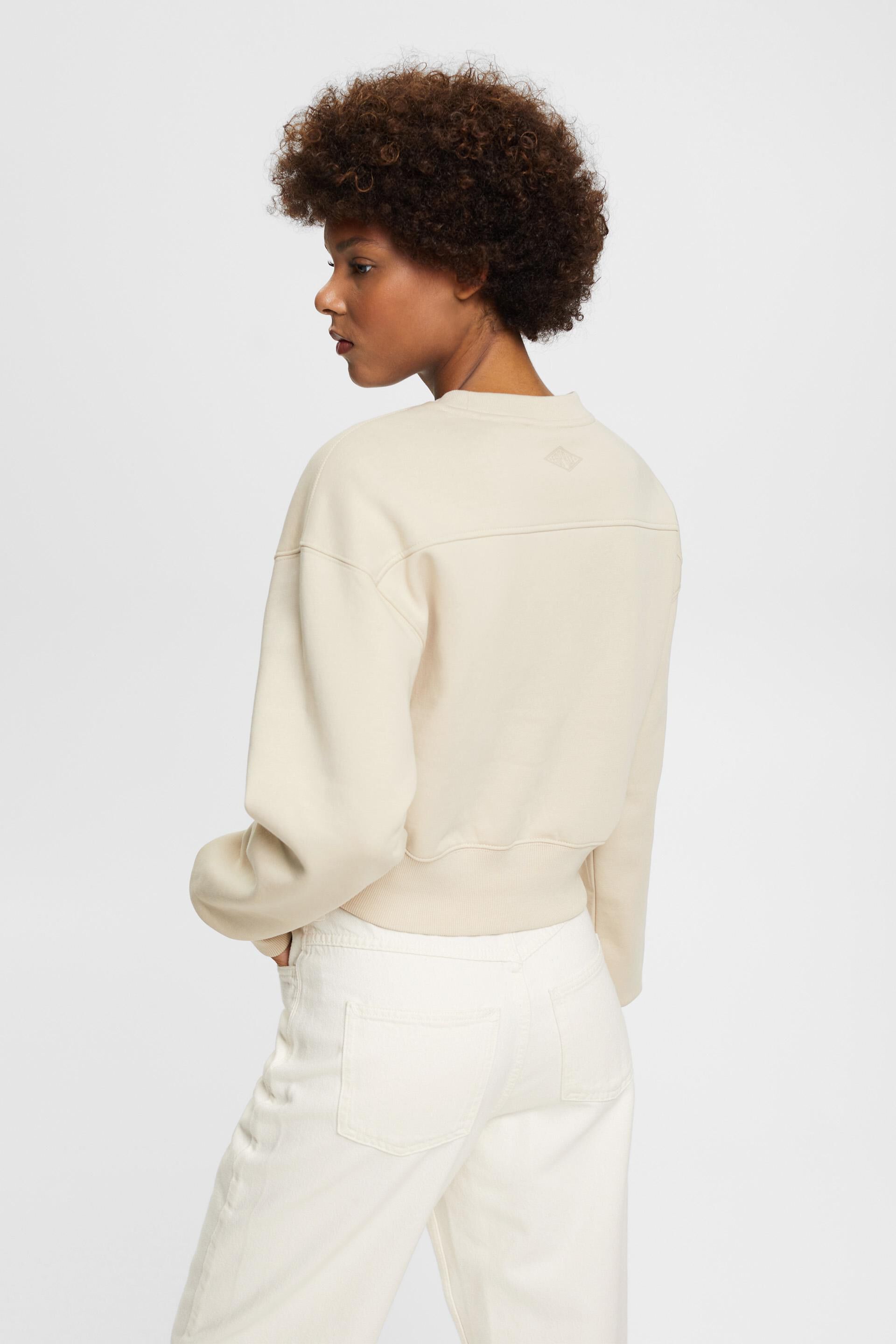 En matière recyclée le sweat-shirt court