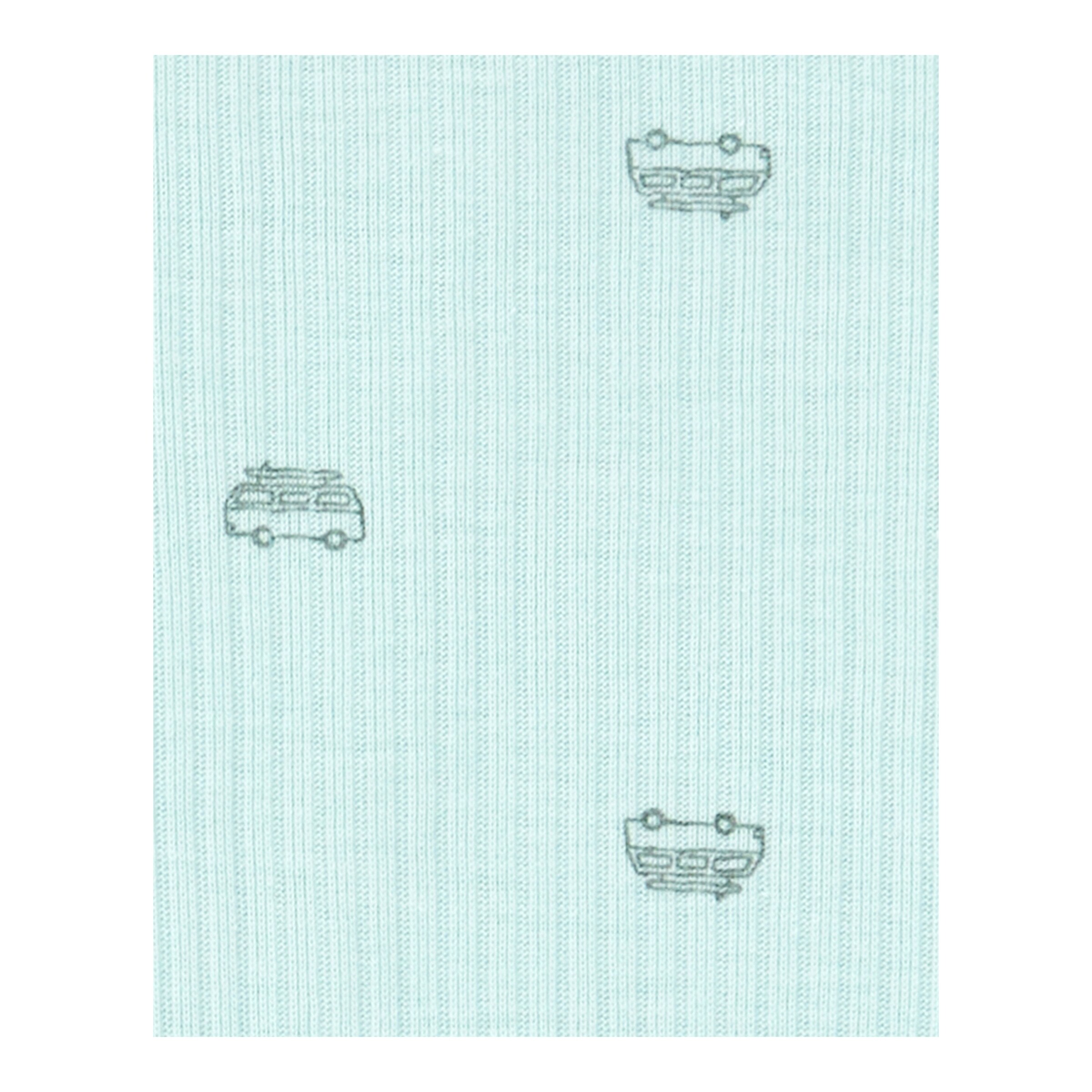 Carter's 3-tlg. Set Body kurzarm, Body ohne Arm und Jogginghose Rippqualität Bus türkis/natur