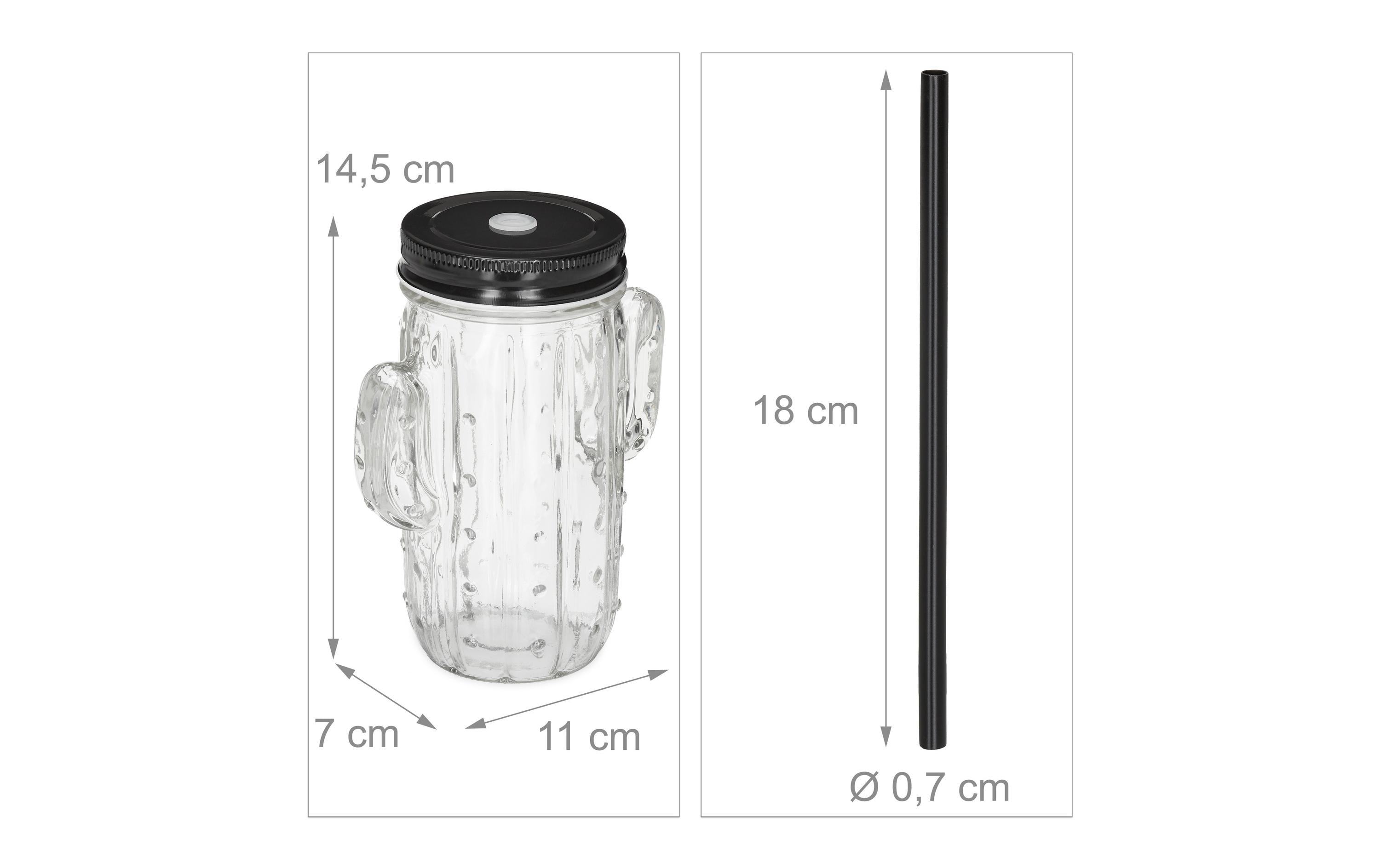 Trinkkrug Kaktus 500 ml, 8 StückTrinkbecher in Kaktusform