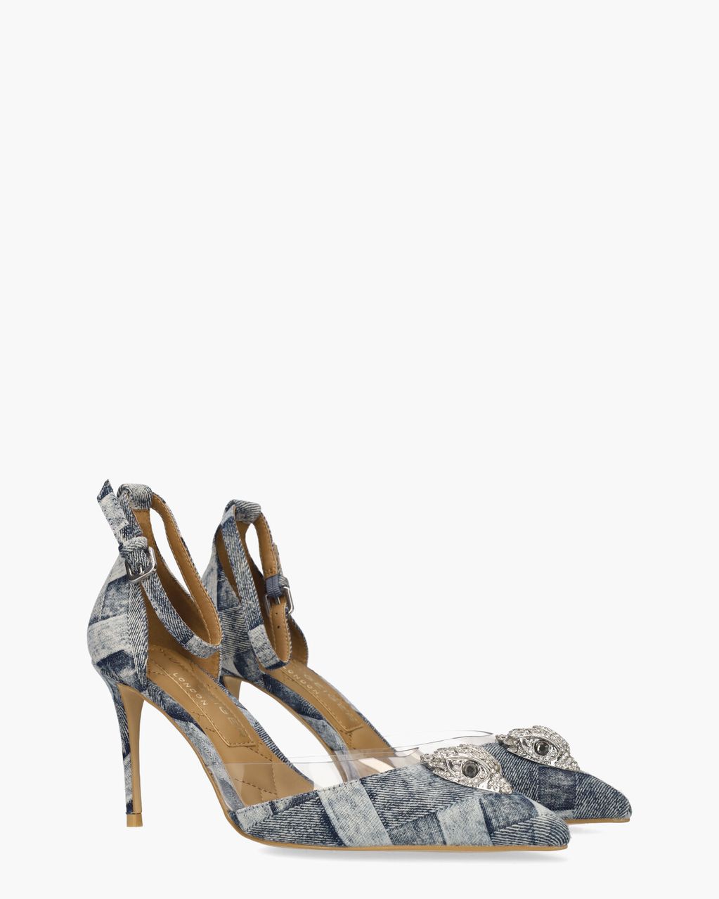 Kurt Geiger Belgravia Vinyl High Heel Jeansblauw Damespumps