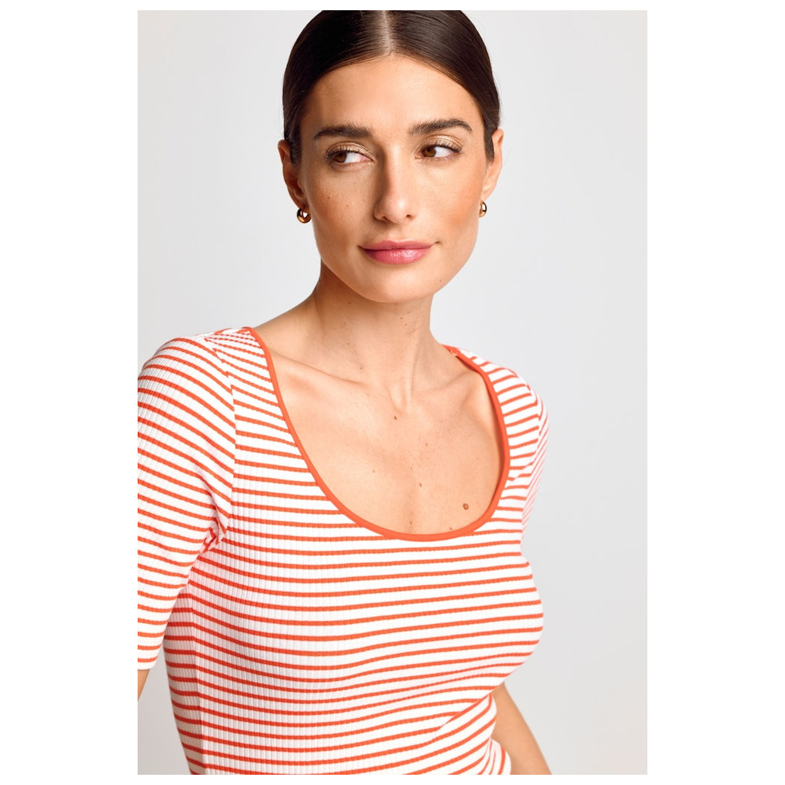 Rich & Royal Organic Rib Shirt Striped