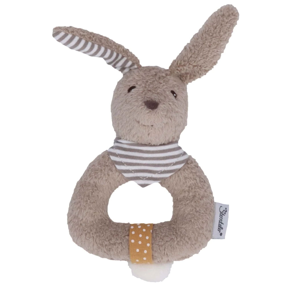 Greifling Plüschtier Baby Greifspielzeug mit Rassel (3302212) - Hase Happy