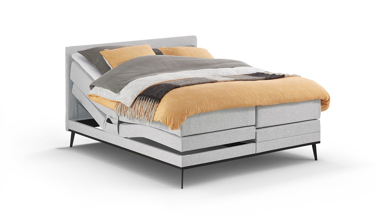 Elektrische boxspring Viggo oakland lichtgrijs