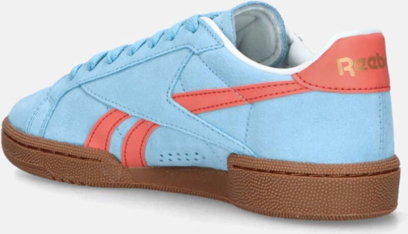 Reebok Classics Club C Grounds suède sneakers lichtblauw oranje