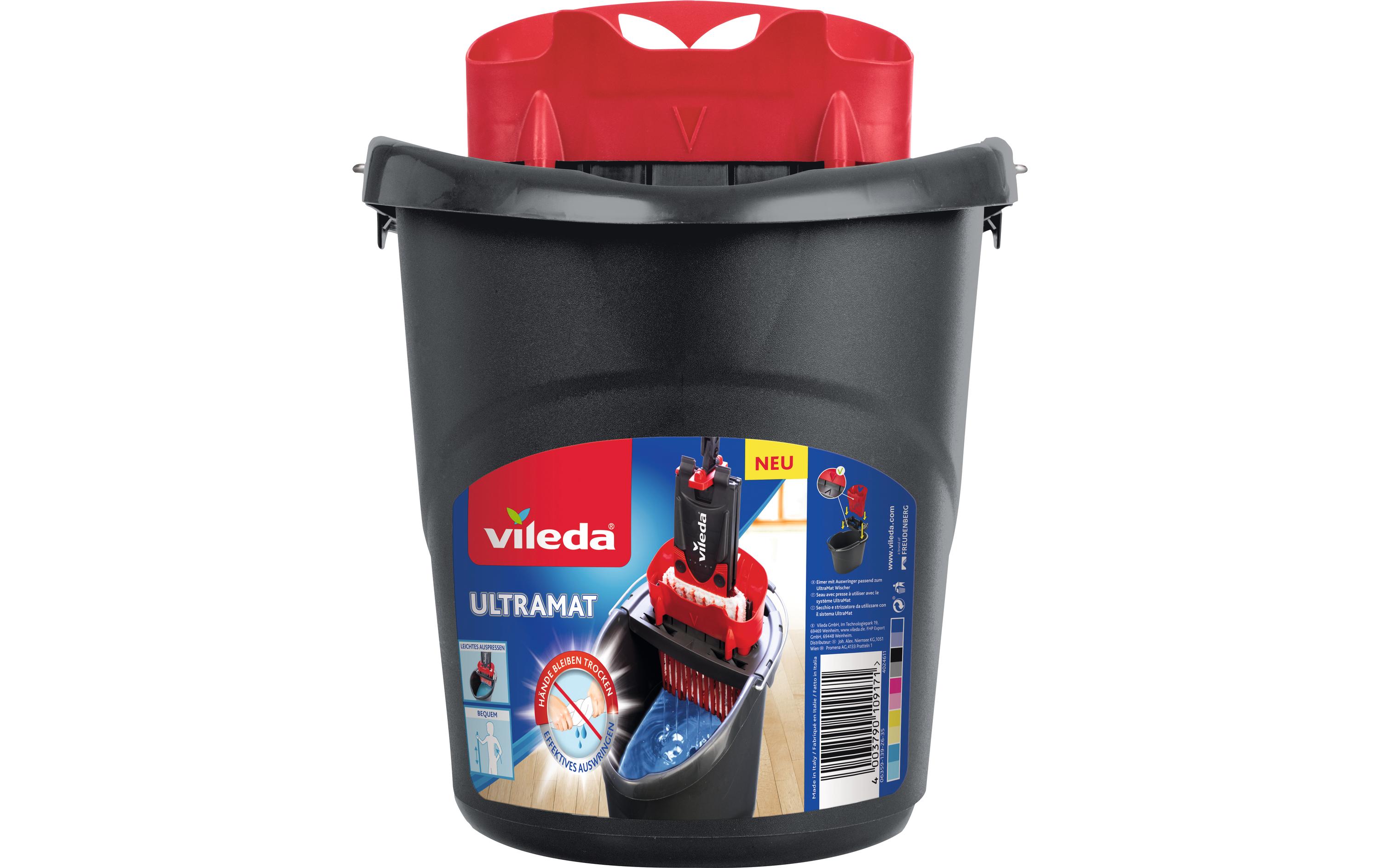 Putzeimer Ultramat 2 in1 Eimer 10 l, SchwarzEimer inklusive Power-Presse