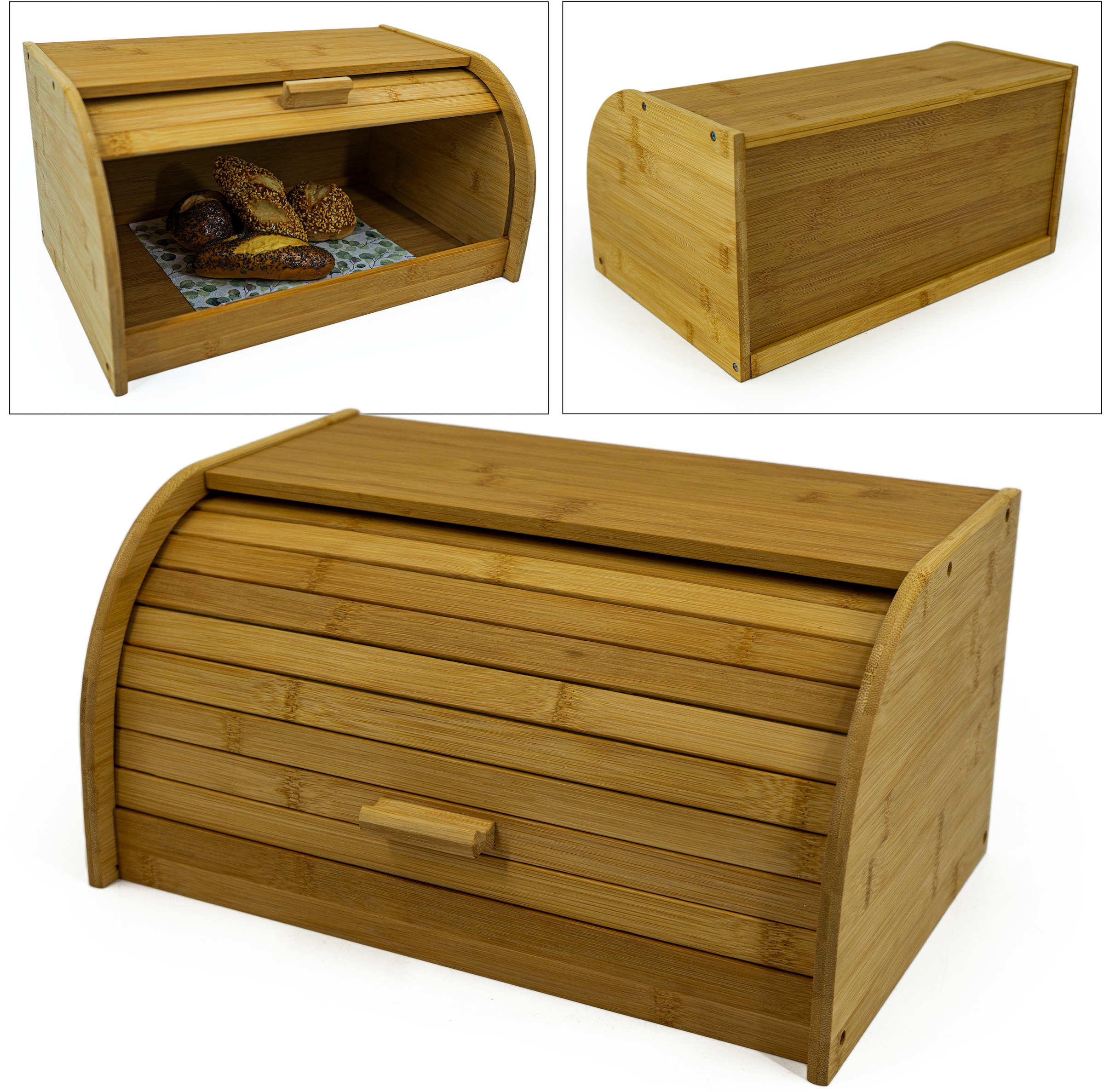 NOOR LIVING Brotkasten »Rollbrotkasten« 1 Stk. tlg. Rolldeckel, mit Frontklape