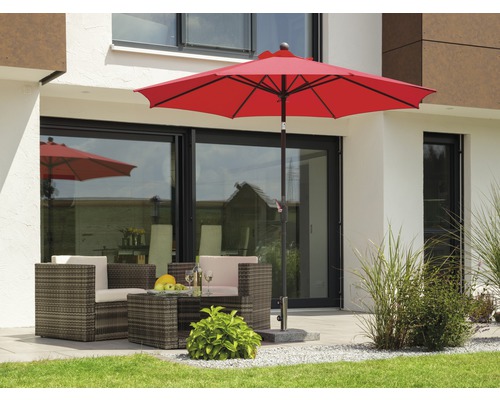 Schneider parasol 270 x 270 x 260 cm Harlem polyester 180 g/m² rood