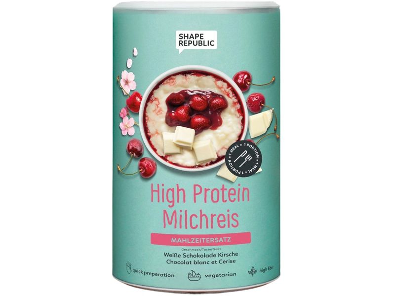 Shape Republic Milchreis weisse Schokolade-Kirsche 560 g Mahlzeitenersatz mit Süssungsmitteln