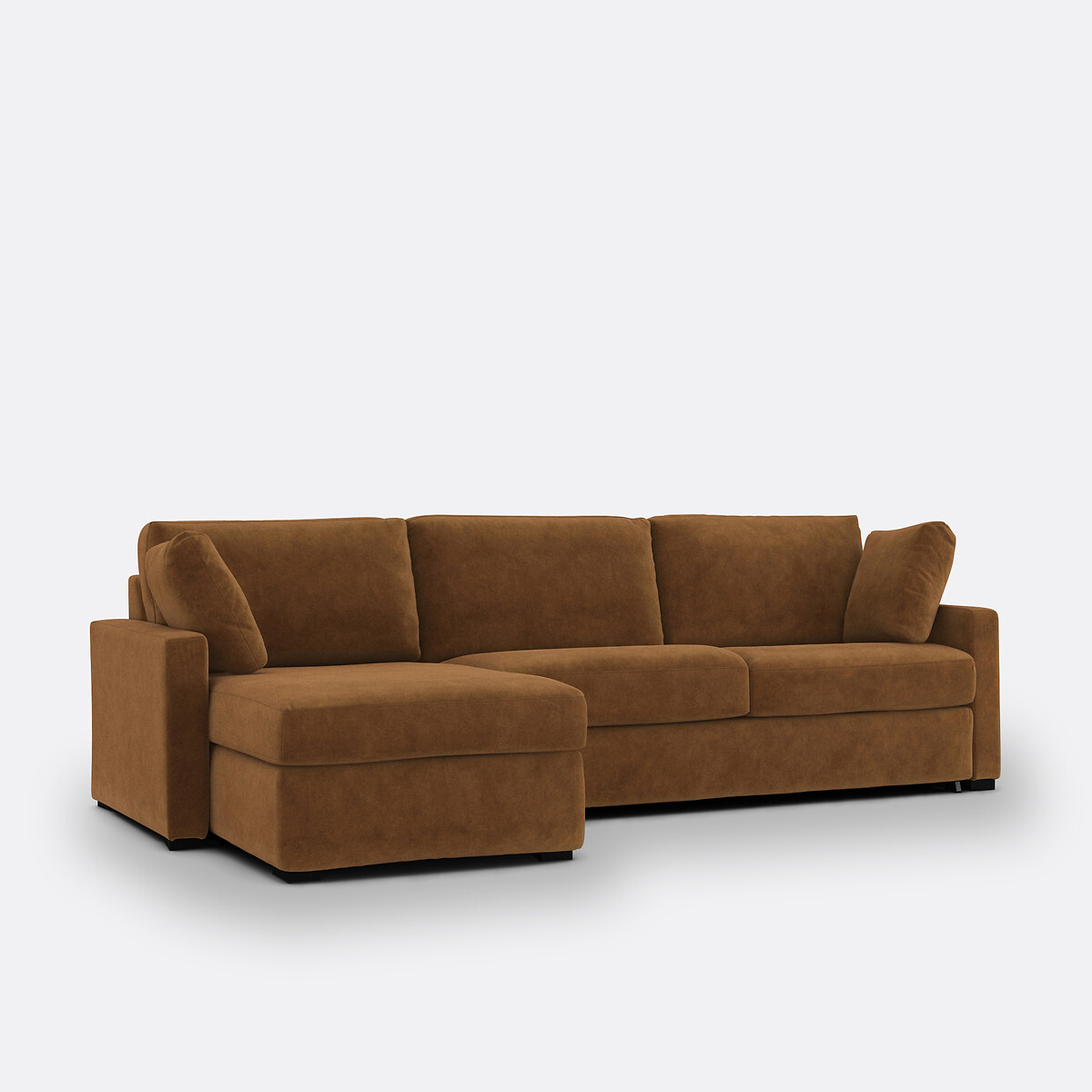 LA REDOUTE INTERIEURS<br>Sofá cama de canto em veludo, Bultex, Timor