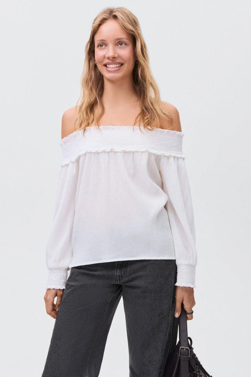 MANGO TEEN straight leg jeans grey denim