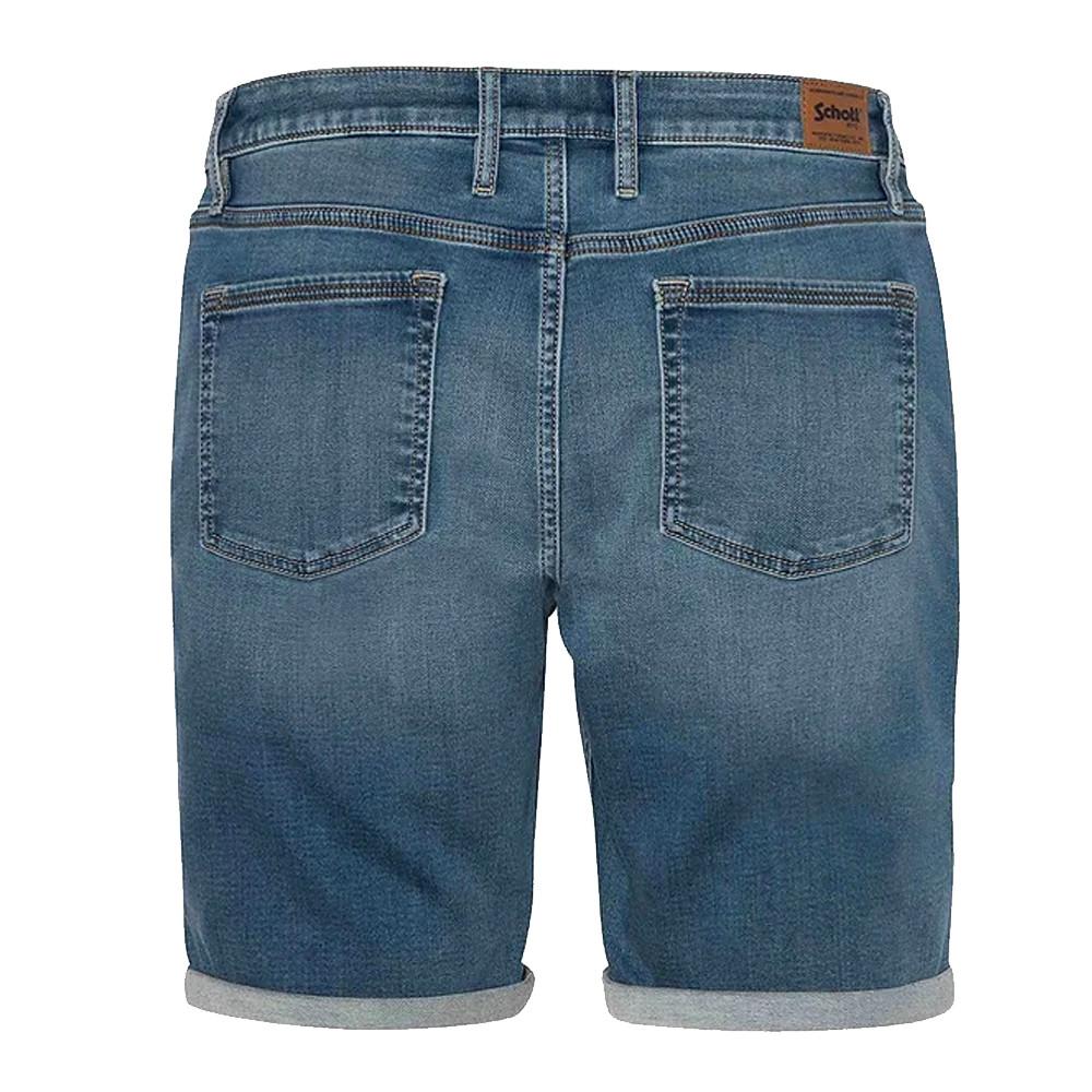 Schott Short en Jean Bleu Homme Schott Luca