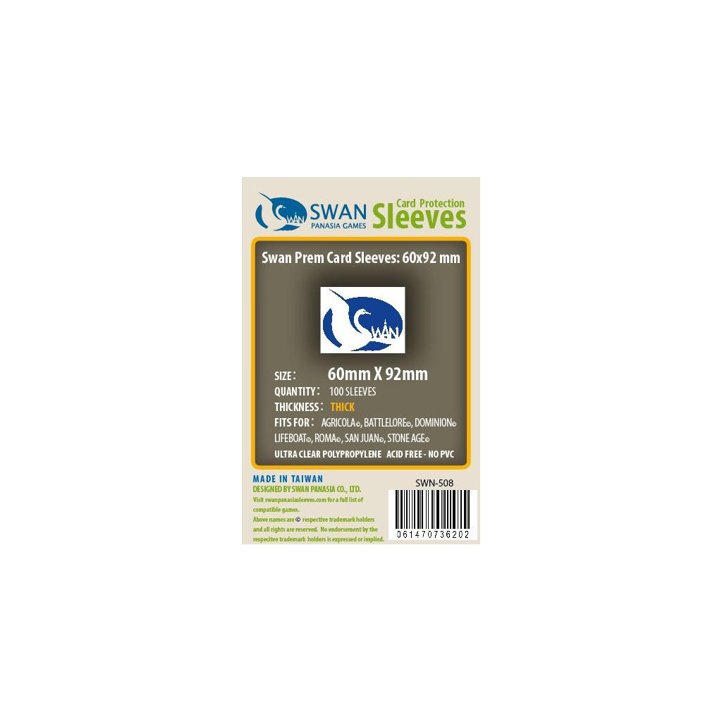 Swan Panasia - Card Sleeves Premium - 60x92mm - 100p
