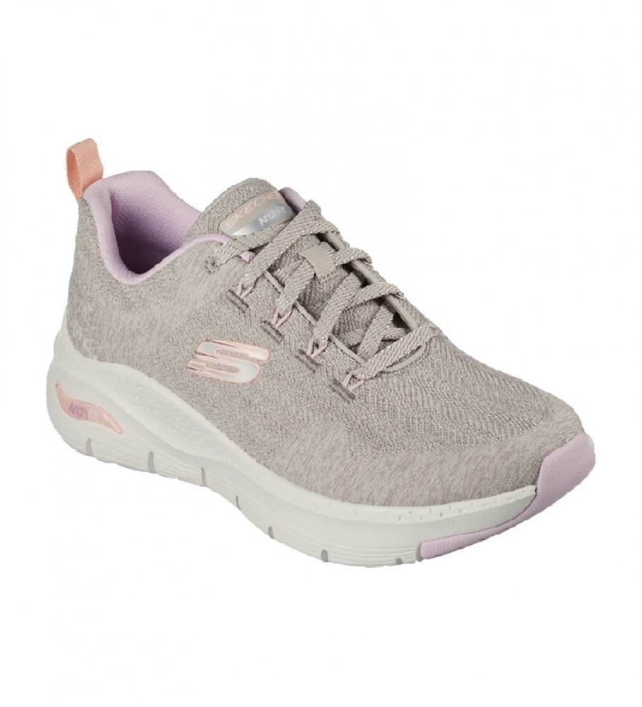 Tênis Skechers Arch Fit Comfy Wave bege