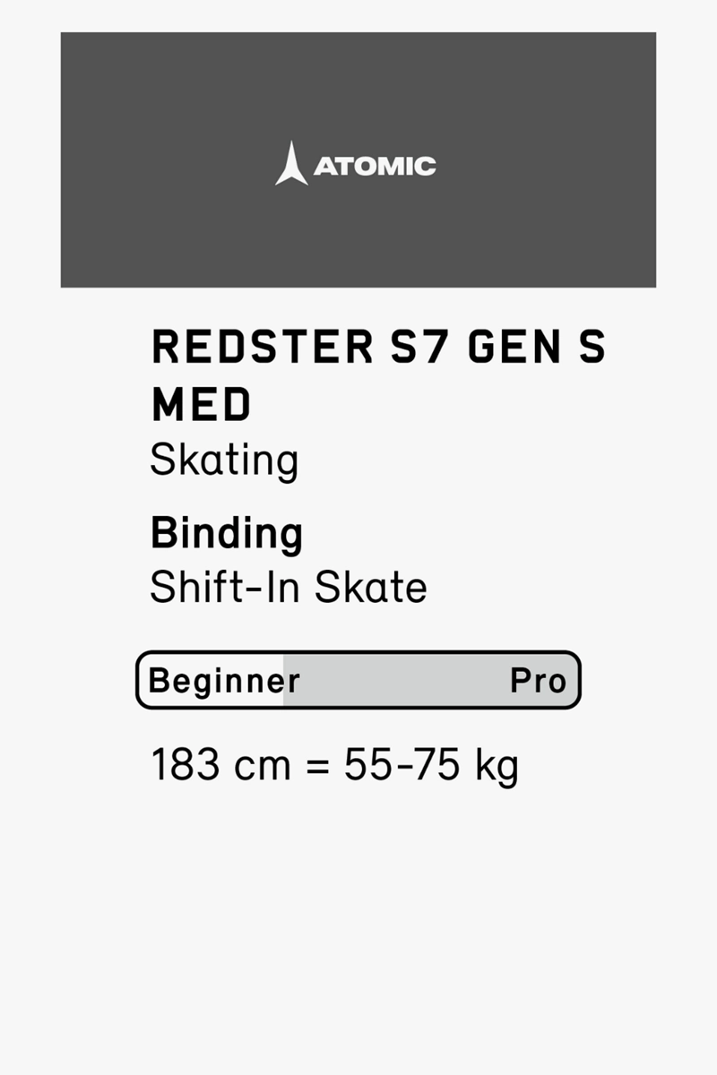 ATOMIC Redster S7 Gen S med Langlaufski Set 2324