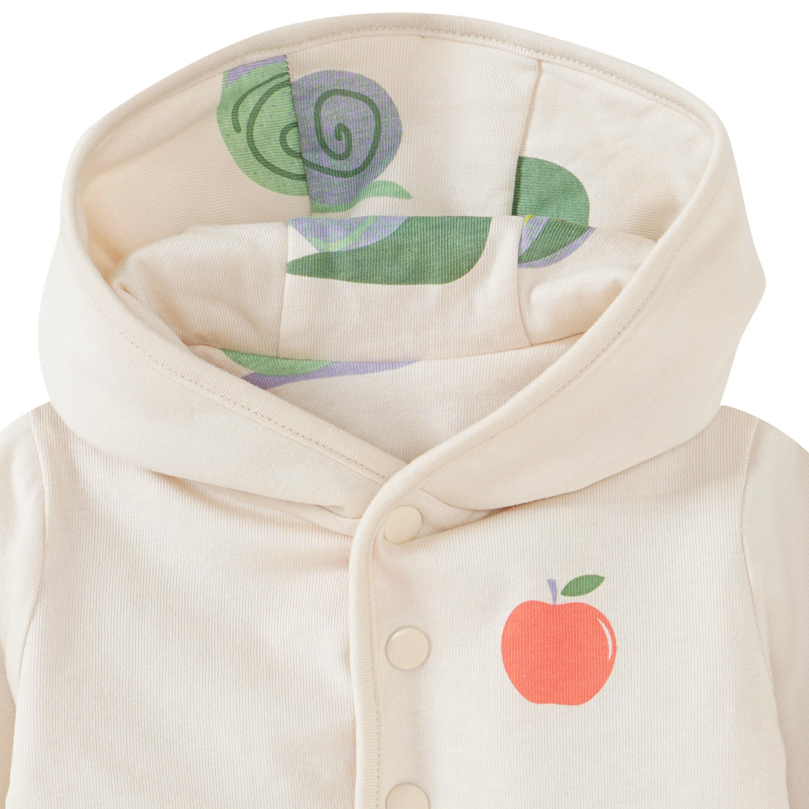 Topomini Newborn Wendejacke aus Bio-Baumwolle creme