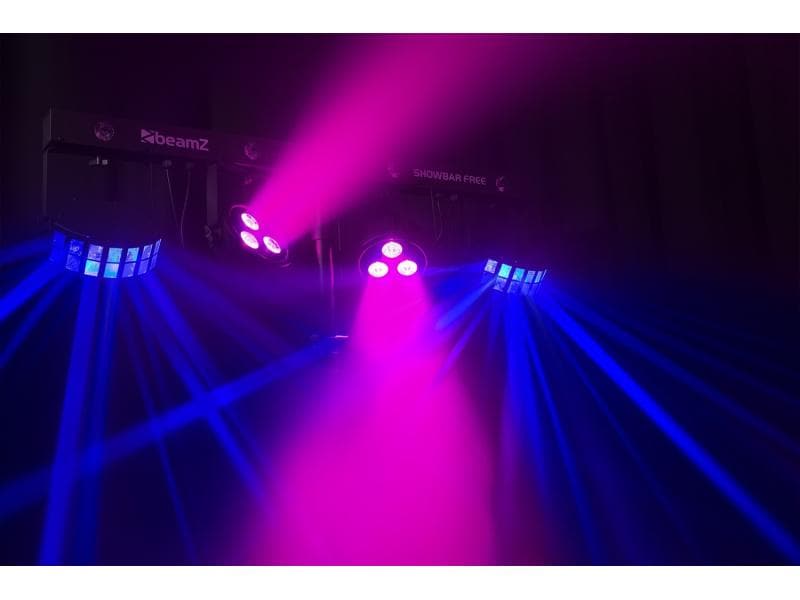 BeamZ Lichtset ShowBar Free Bar mit 2x PAR, 2x Derby und 4x Strobe