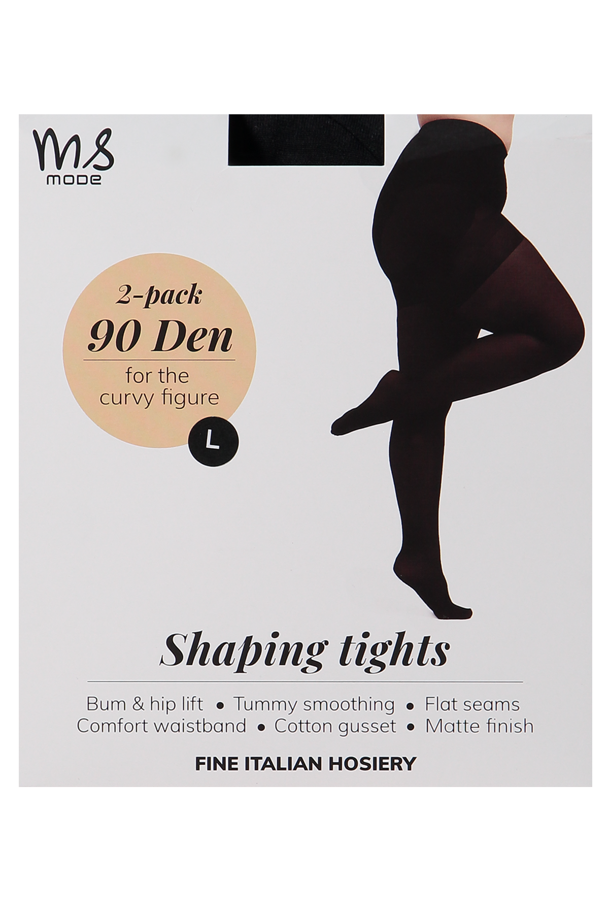 2-pack Shaping panty 90 denier Zwart