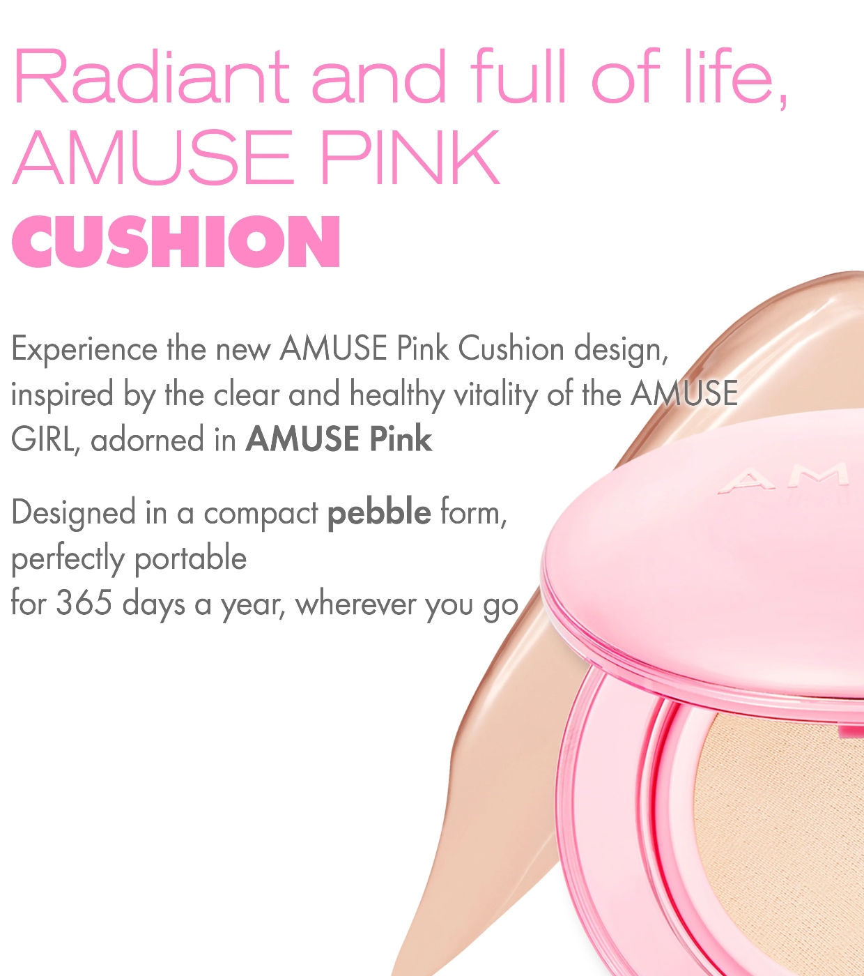 Amuse - Base Cushion Dew Power Vegan SPF50 PA++++ - 03: Honey
