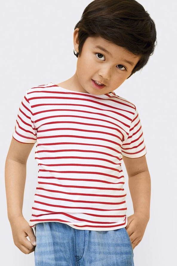 SOL'S 01400 - MILES KIDS Tee Shirt Enfant Col Rond Rayé