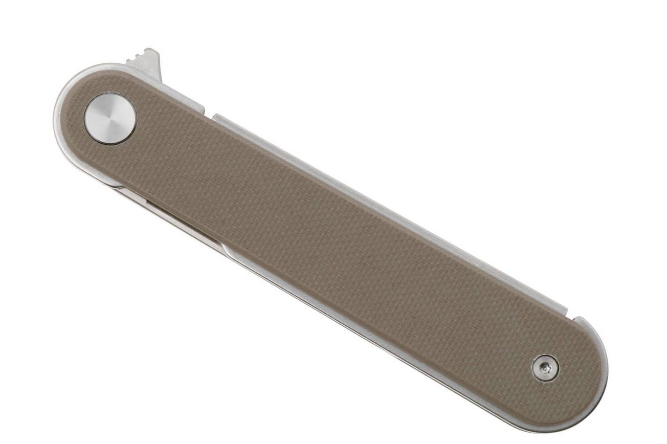 Real Steel Iris Flipper 8061AC Satin 12C27, Coyote G10, zakmes