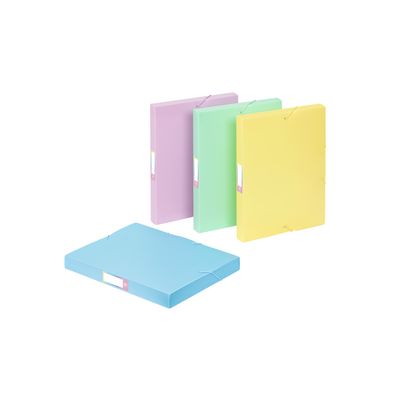 Viquel Rainbow Pastel - 1 Boîte de classement - DOS 30 mm - A4 - couleurs disponible :bleu, jaune, vert, rose