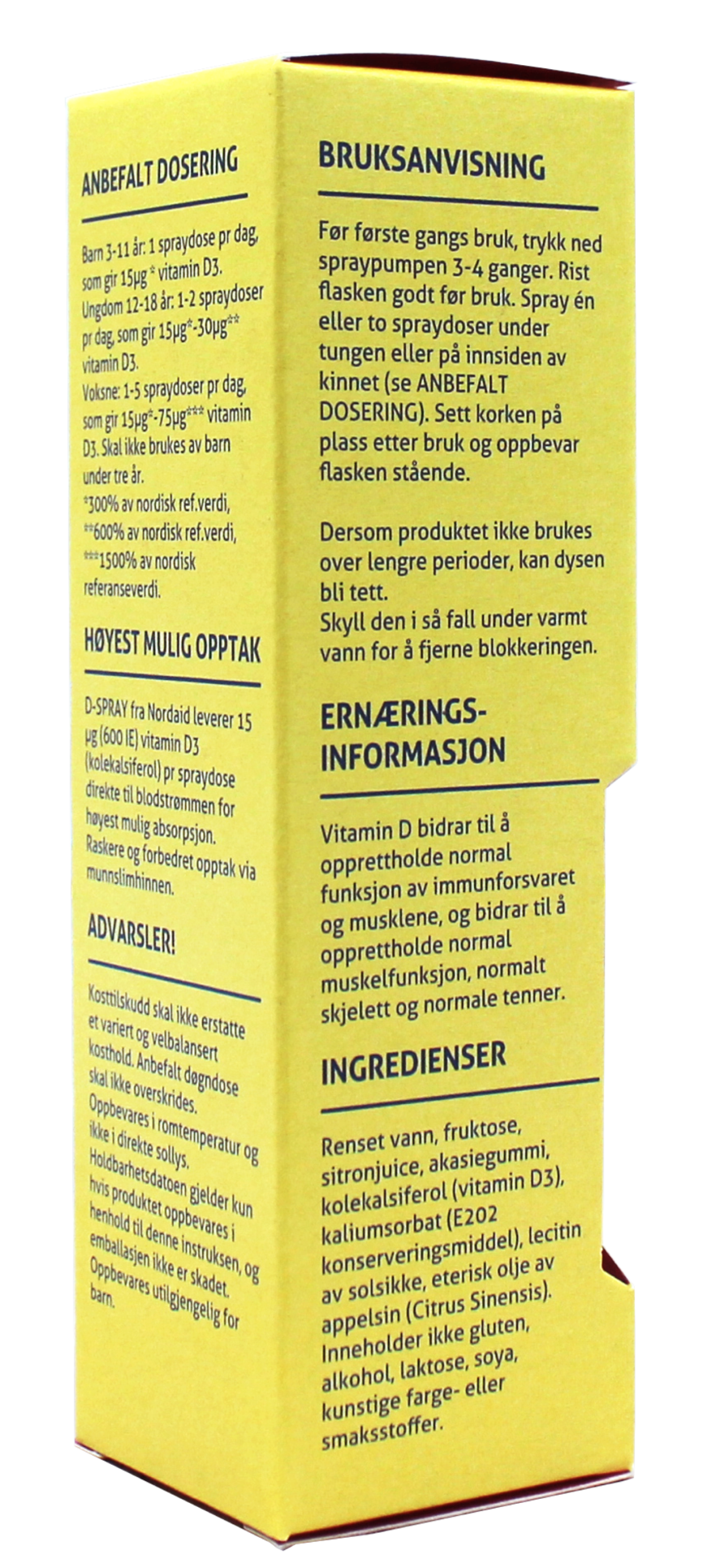 Nordaid D-spray 15 μg oral vitamin D- spray 30 ml