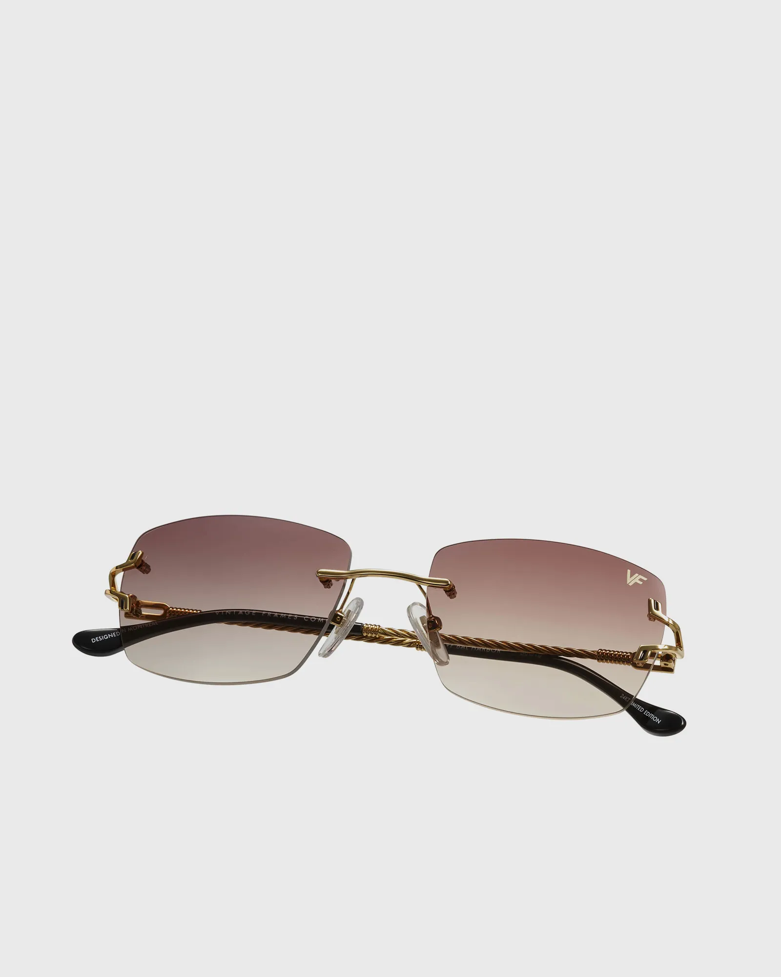 Vintage Frames Bal Harbour Drill Mount 24kt  Gold