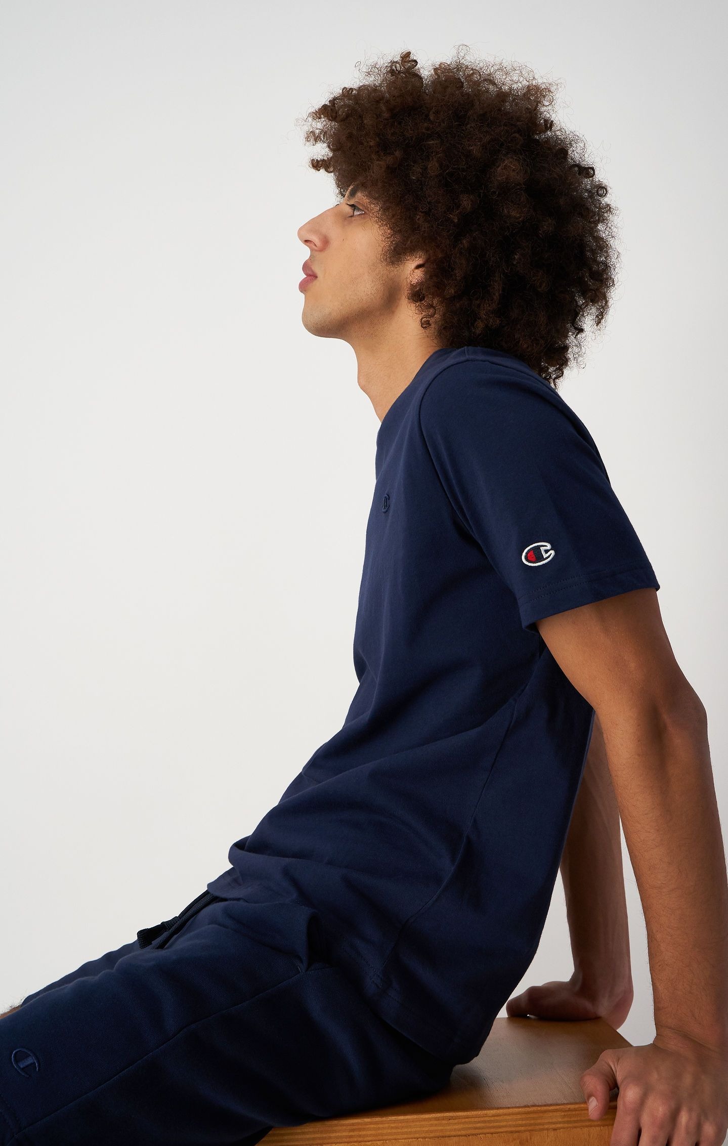 Rochester Crewneck T-Shirt Herre Navy Blazer