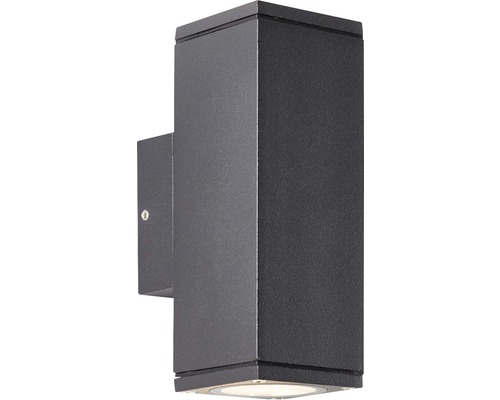 Buitenwandlamp up/down 2-lichts H 16,2 cm zwart
