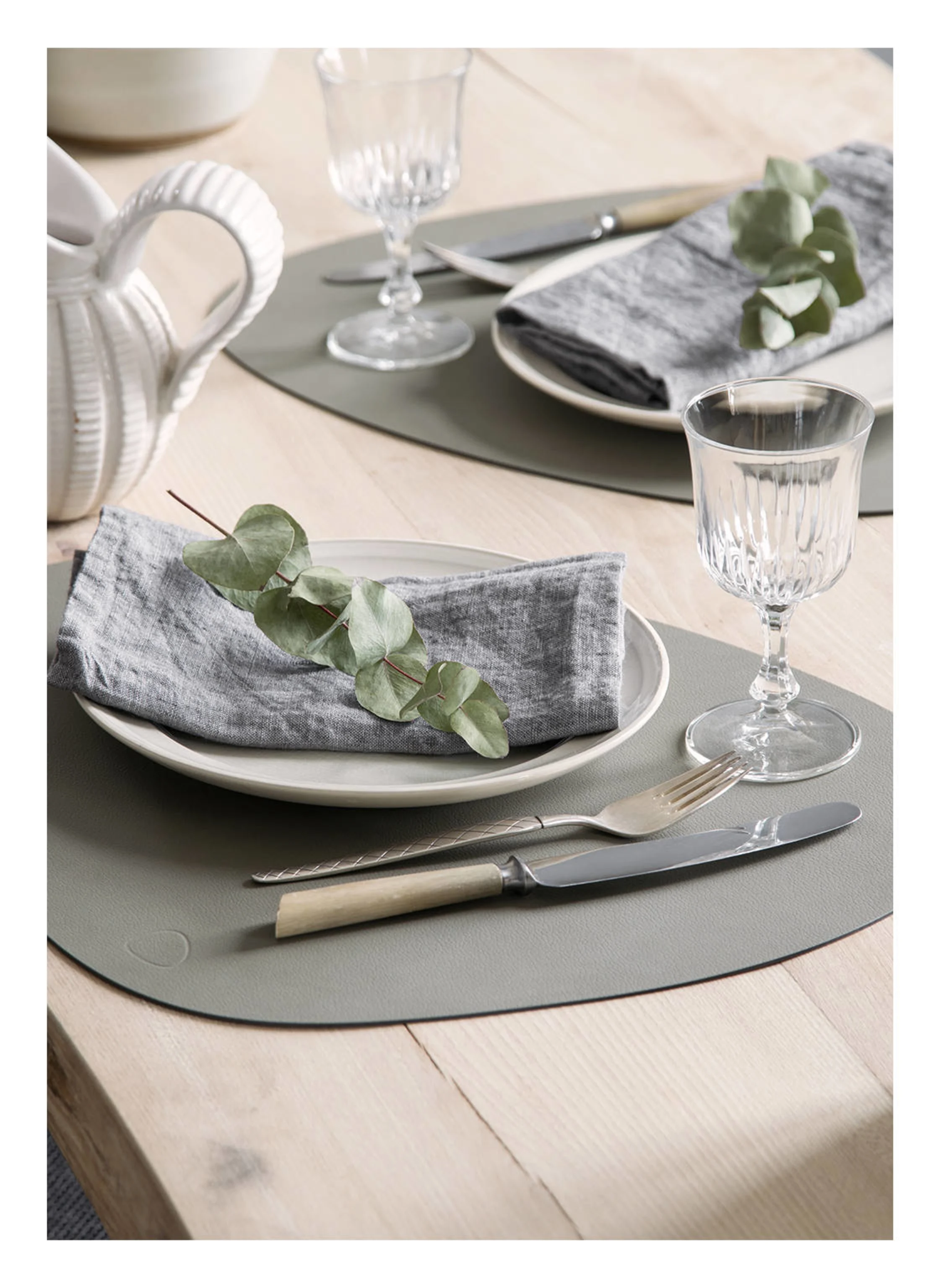 LINDDNA Tischset CURVE L aus Leder