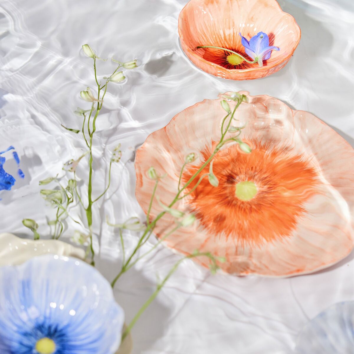 Poppy tallerken 21 cm, rød