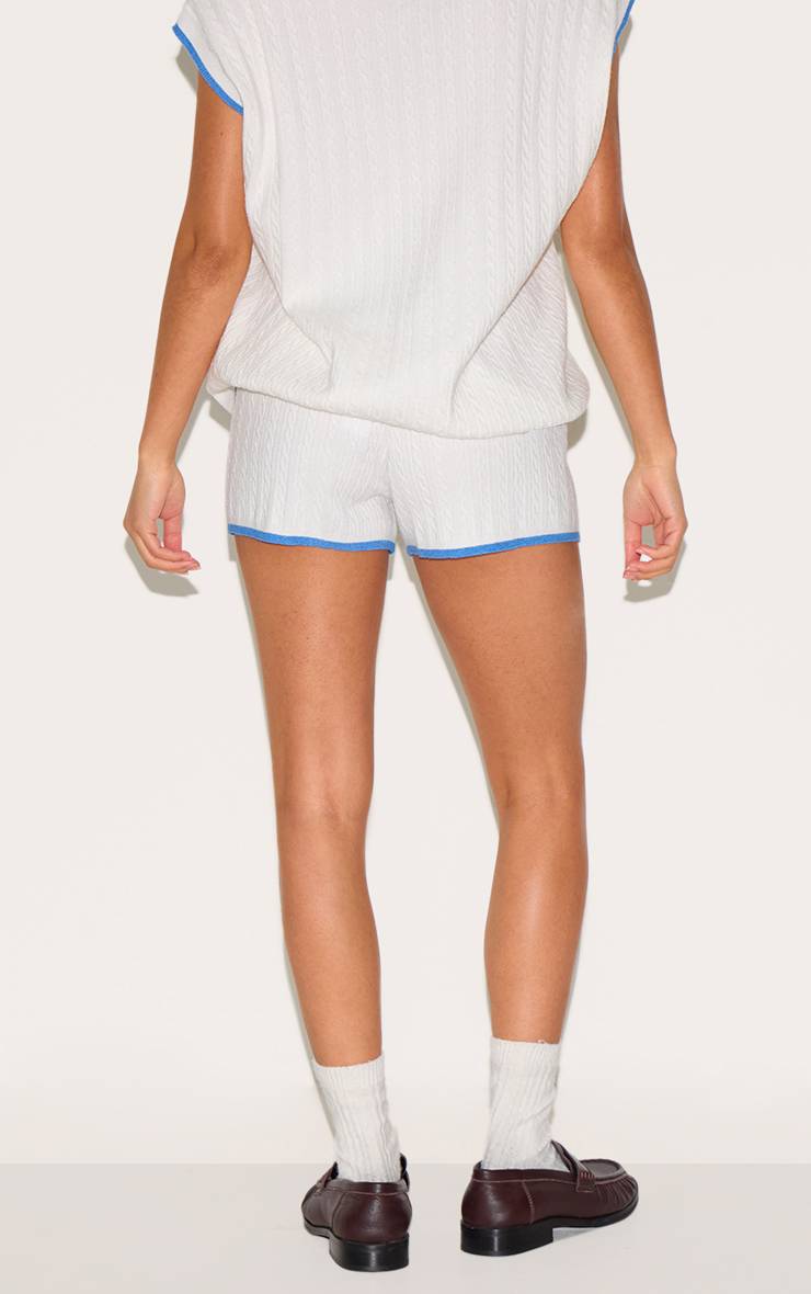 Crème Short En Maille Petite