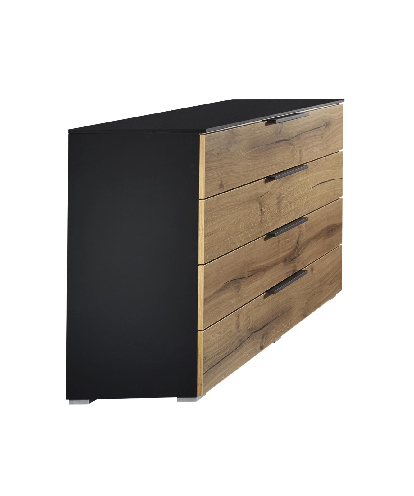 Sideboard - schwarz - Atlantic Oak - 121 cm