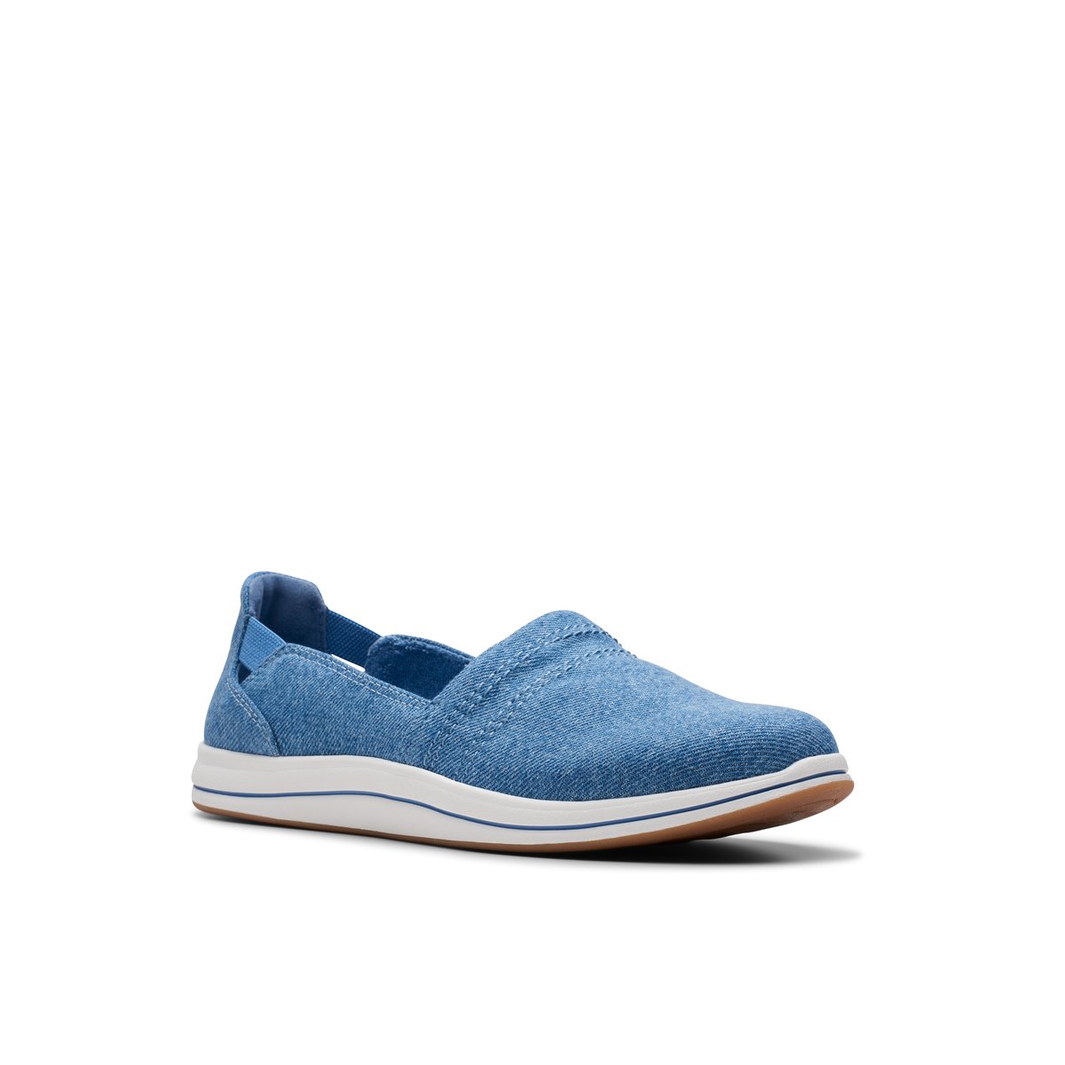 CLARKS-Breeze_step-Espadrilles - Talon plat - Bleu Moyen