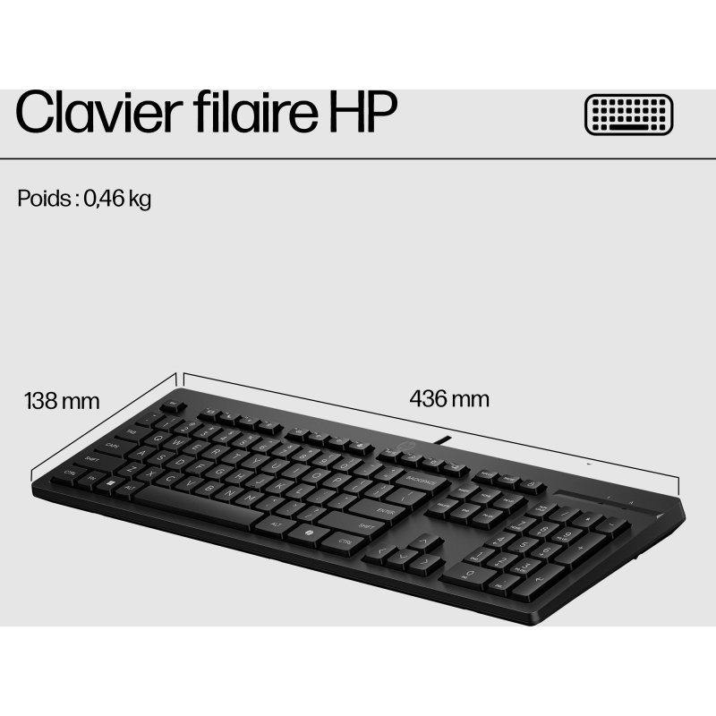 HP Clavier filaire 125