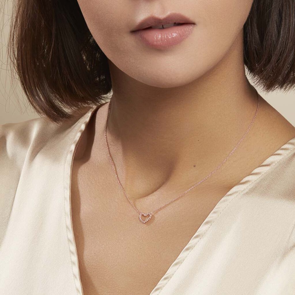 Collier Menel Argent Rose