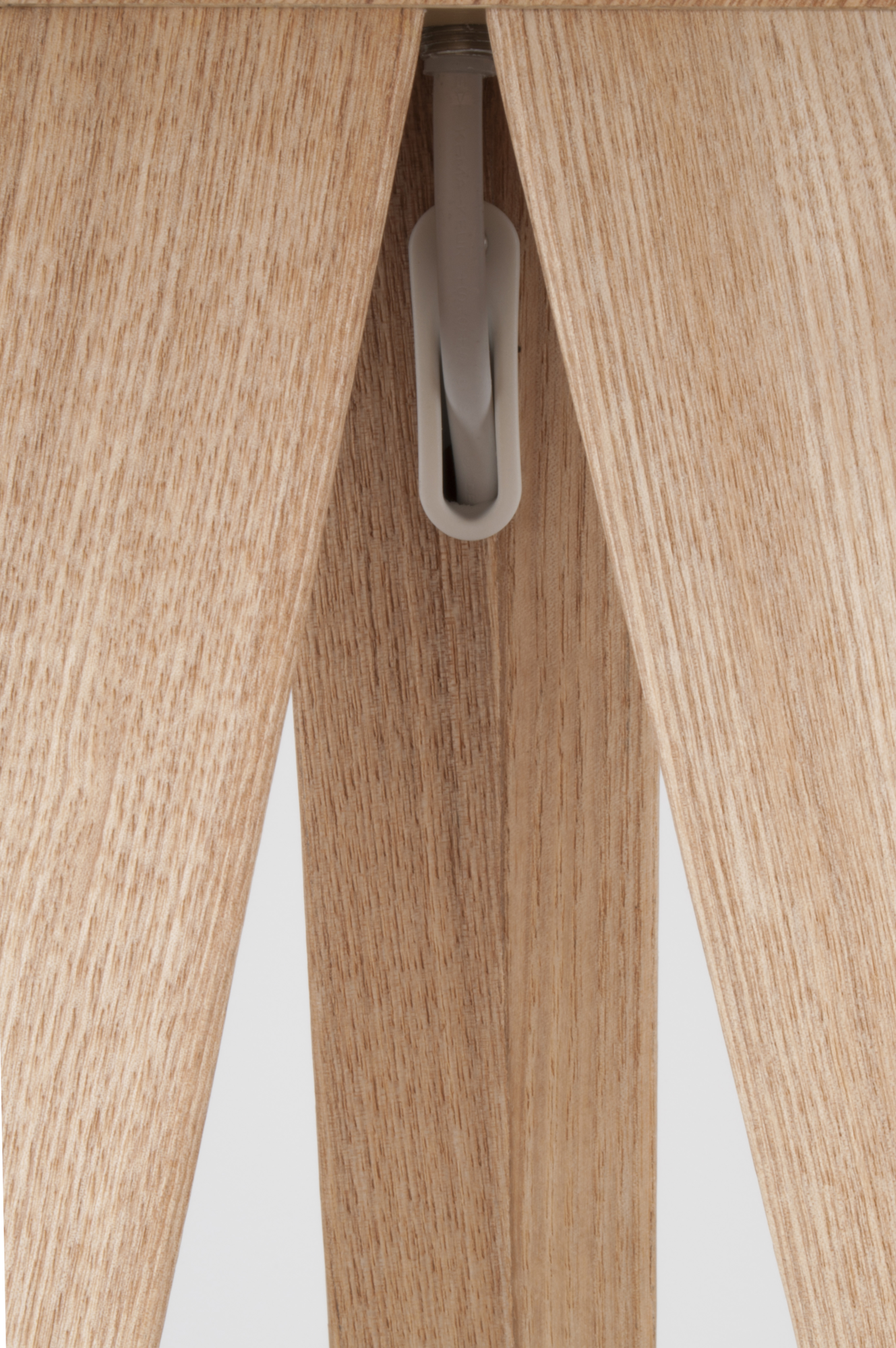 Vloerlamp Tripod hout wit