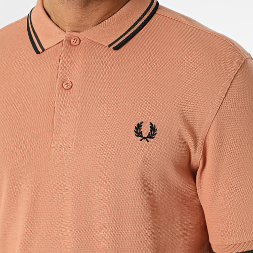 Polo Manches Courtes Twin Tipped M3600 Marron Clair