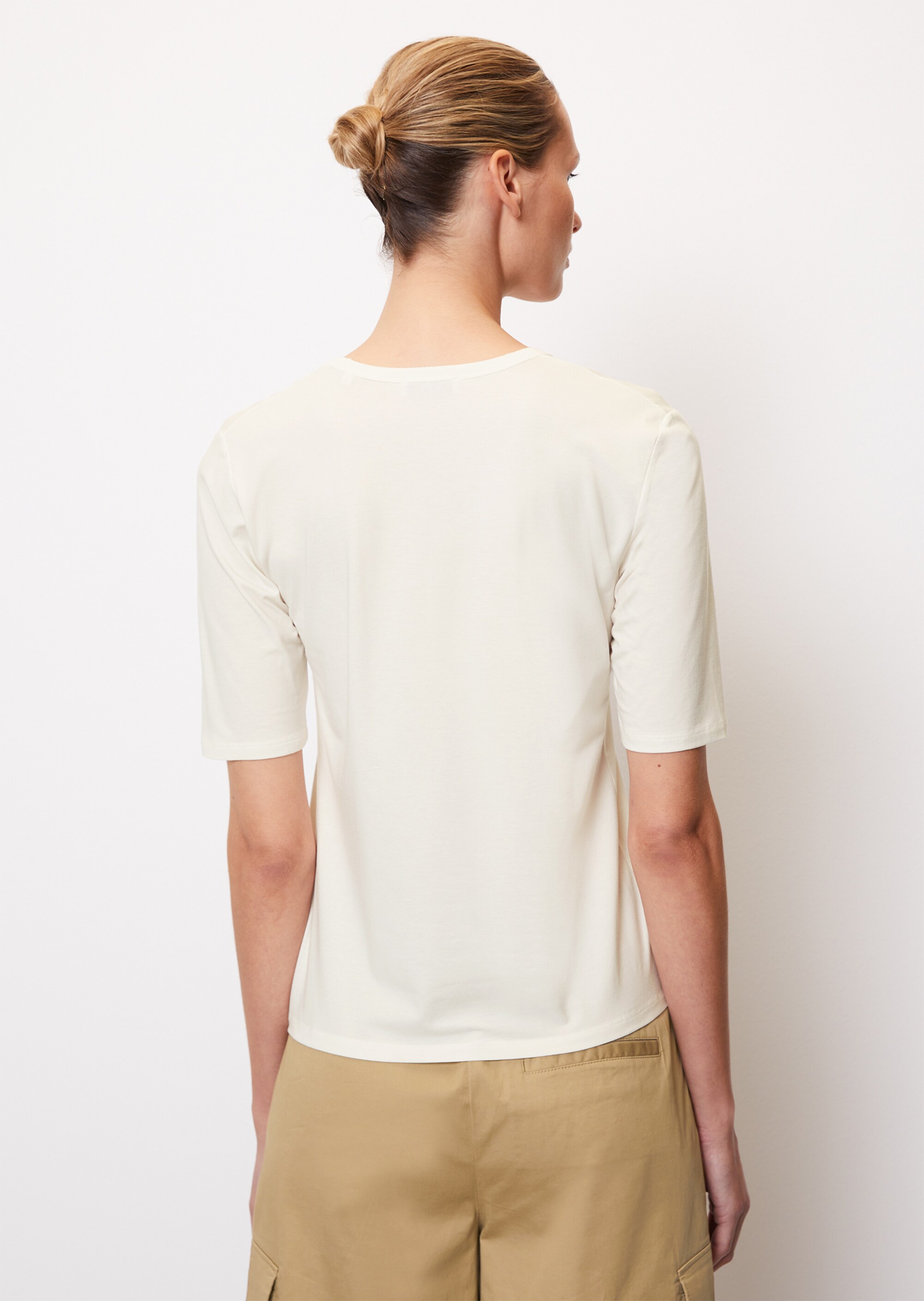Basic T-Shirt slim aus stretchigem Modal-Organic-Cotton-Jersey