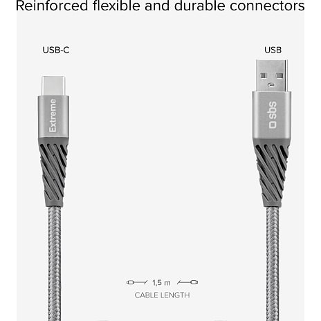 SBS lightning kabel 1,5 meter - sølv