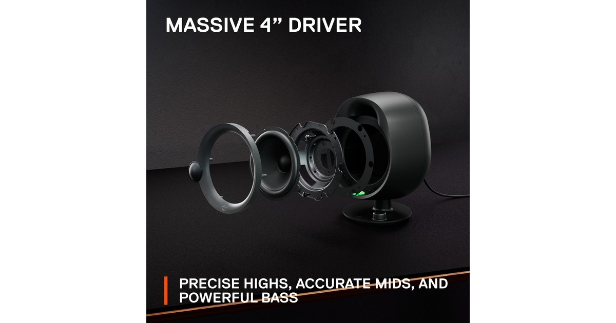 SteelSeriesArena 3 luidspreker  (Zwart, Bluetooth, 3.5 mm jack connector,)