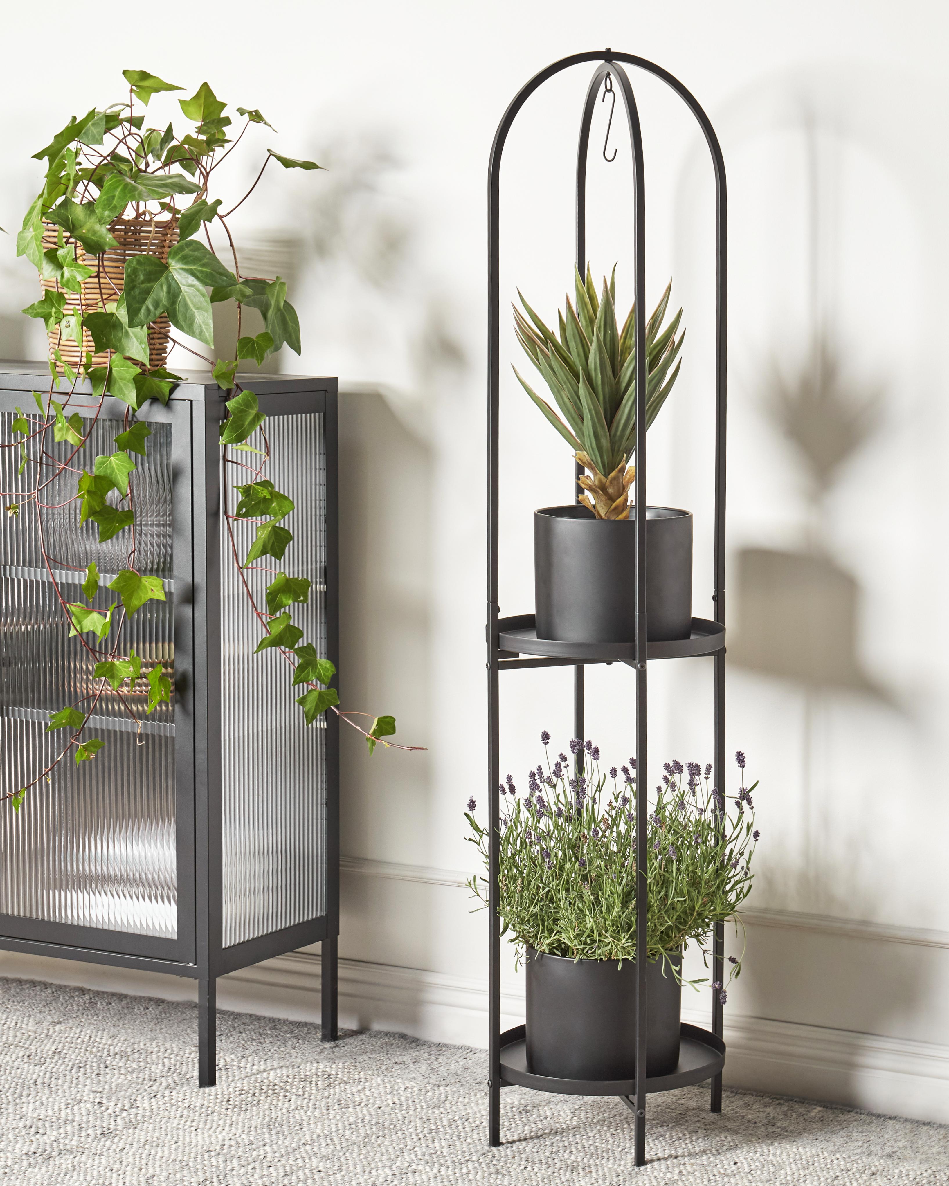 Plantenstandaard TAMARIX Metaal 35 cm Zwart