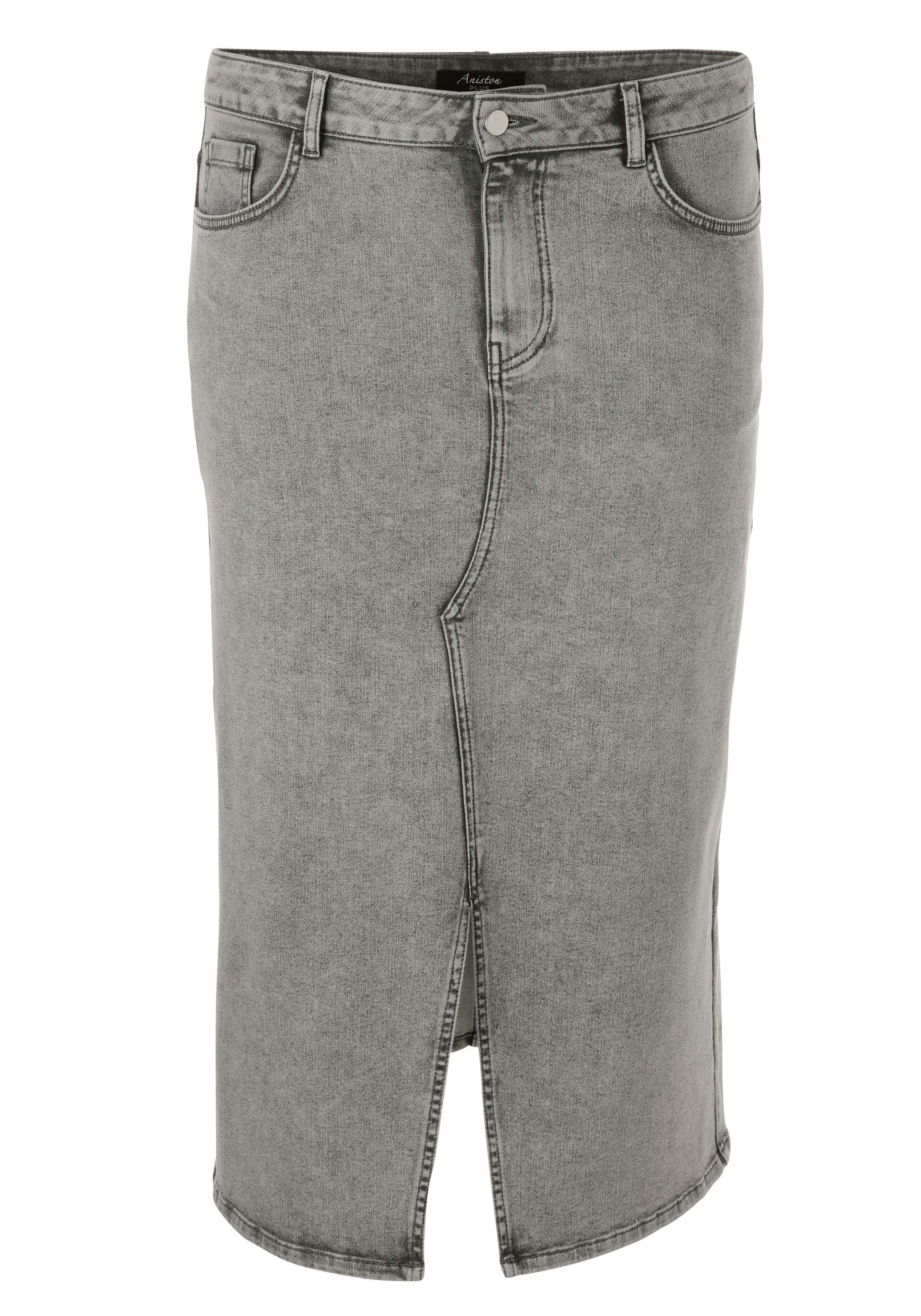 Aniston PLUS Jeansrock , mit Schlitz vorne - NEUE KOLLEKTION