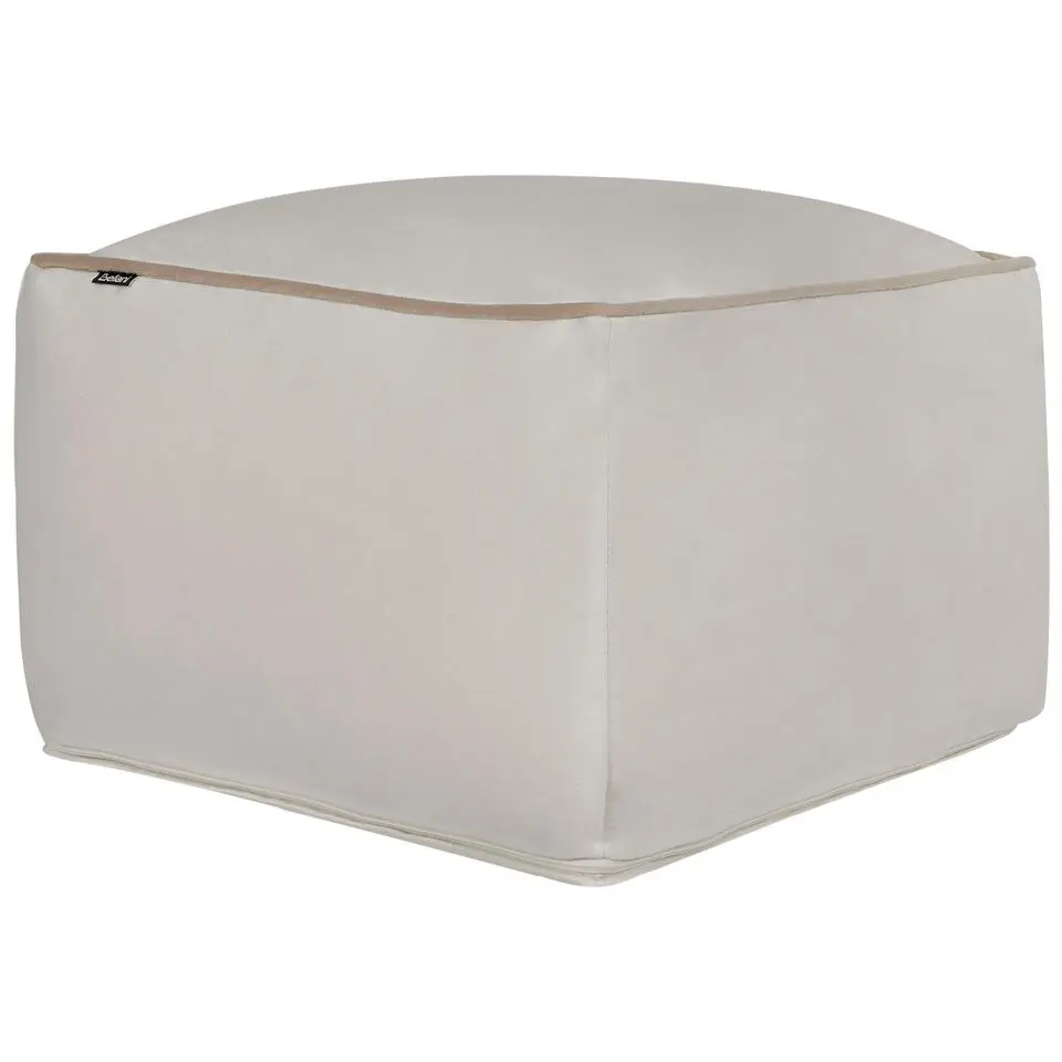 DAREYN - Poef - Lichtbeige - Fluweel