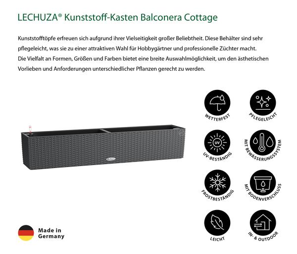 LECHUZA® Kunststoff-Kasten Balconera Cottage,