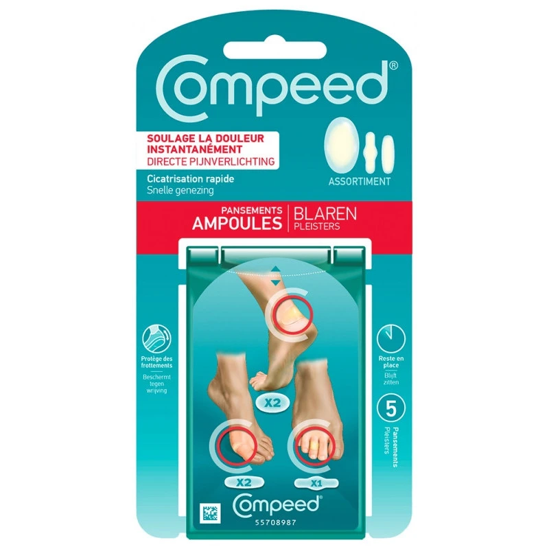 Assortiment Pansements Ampoules - 5 Pansements