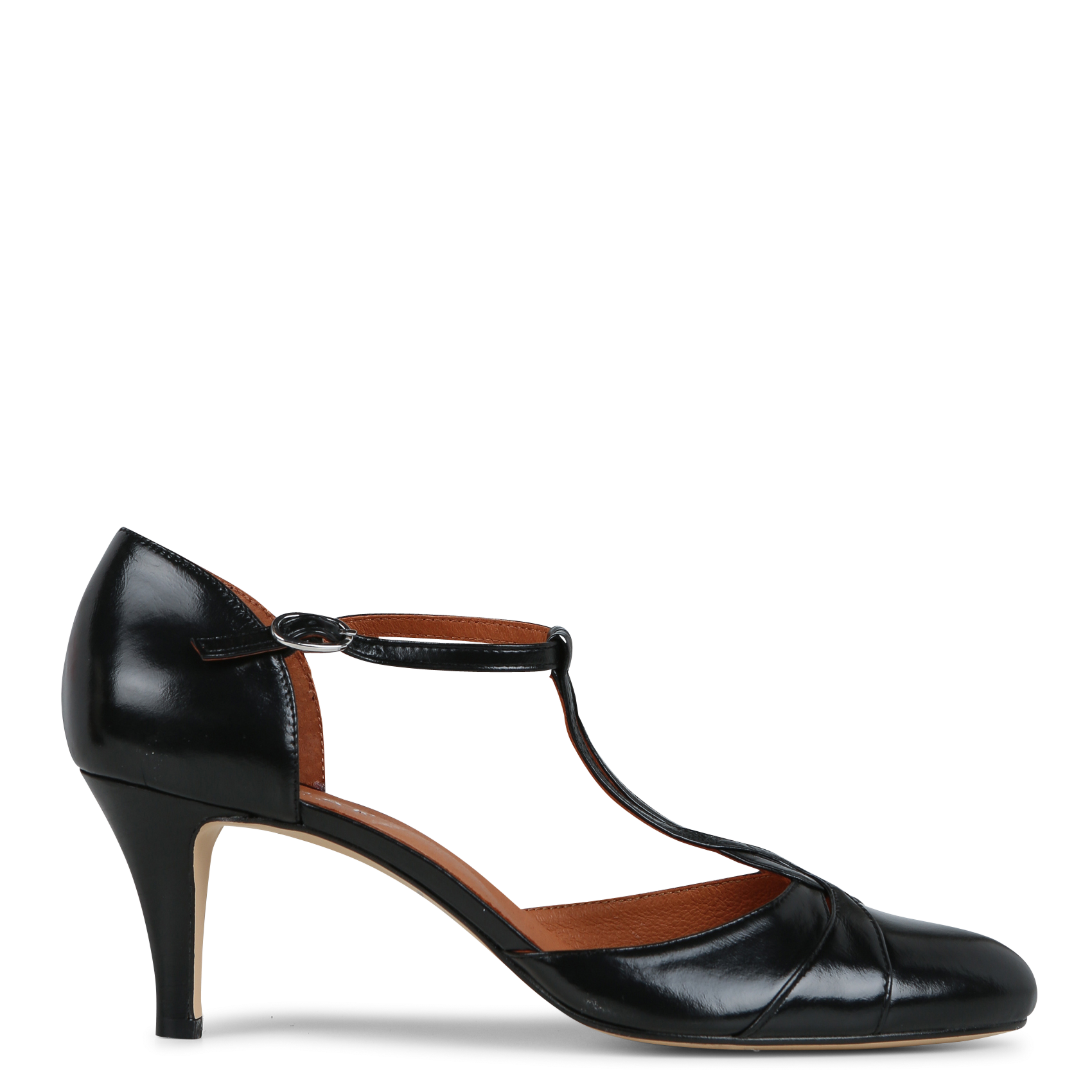 VERMEIL - Sandales à talons en cuir| Noir
