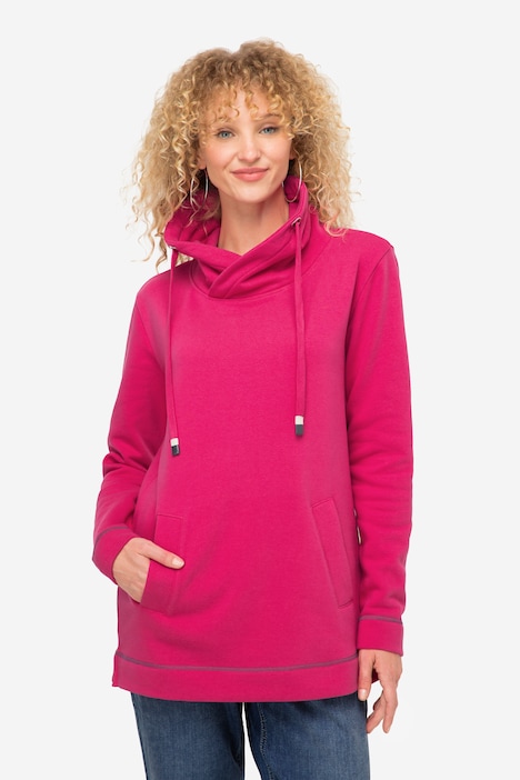 Sweatshirt, Stehkragen, Langarm